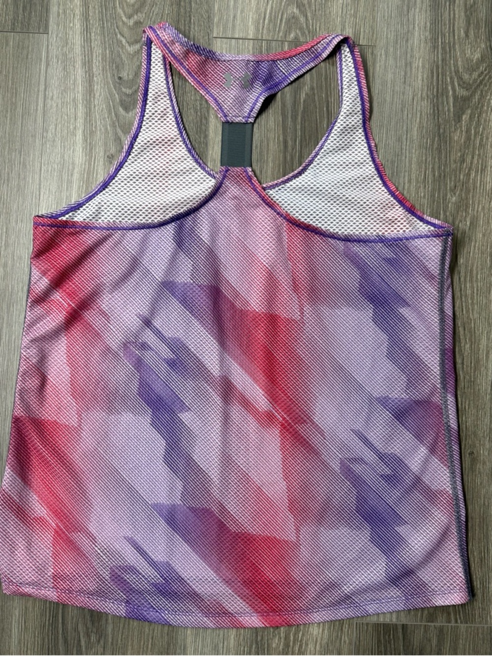 Under Armour Lightweight HeatGear Racerback Tank Top Running Pink Purple Large - Picture 4 of 5